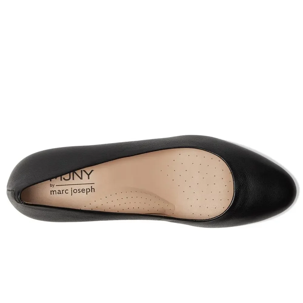 MARC JOSEPH NEW YORK WOMENS BROADWAY PUMP BLACK NAPA SOFT 10.5 MEDIUM